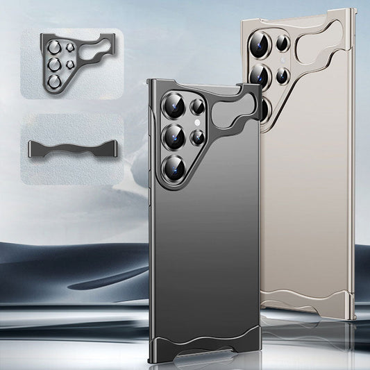 Coque de téléphone créative avec squelette métallique pour Samsung S24/23