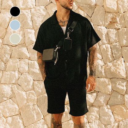 ✨Ensemble chemise et short décontractés à manches courtes pour hommes
