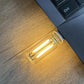 Lampe de Nuit USB Portable à Ampoule en Verre avec Commande Tactile