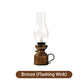 Lampe à Kérosène Vintage LED avec Bougie Oscillante Électronique