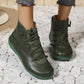 Bottes de Cheville Vintage Confortables avec Soutien de Voûte pour Femmes