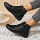 Bottes de Cheville Vintage Confortables avec Soutien de Voûte pour Femmes