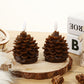 Bougies LED sans Flamme en Forme de Pomme de Pin pour la Décoration des Fêtes