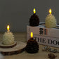 Bougies LED sans Flamme en Forme de Pomme de Pin pour la Décoration des Fêtes