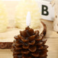 Bougies LED sans Flamme en Forme de Pomme de Pin pour la Décoration des Fêtes