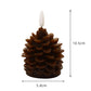 Bougies LED sans Flamme en Forme de Pomme de Pin pour la Décoration des Fêtes