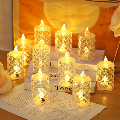 Lampe à Bougie en Cristal Sans Flamme