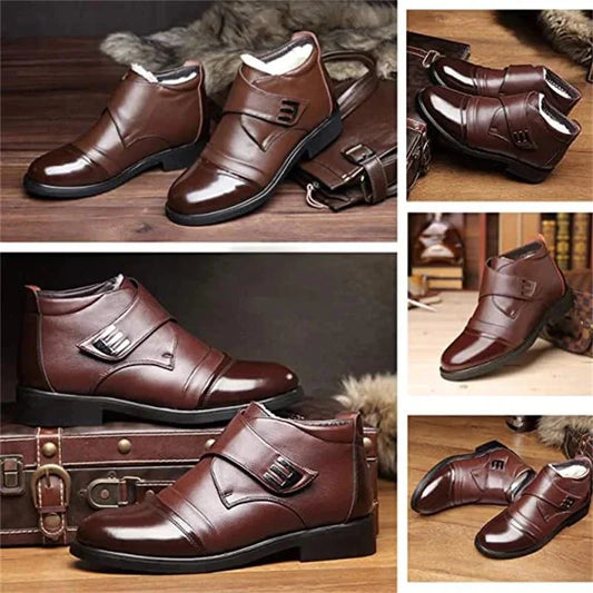 Bottes d'affaires chaudes en cuir pour hommes
