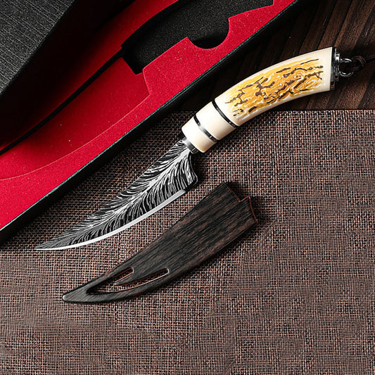 Ensemble de couteaux à désosser avec lame courbée tranchante et boîte cadeau