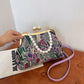 Sac à Main Vintage Brodé à Fleurs pour Femmes