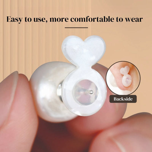 Fermoirs de Boucles d'Oreilles en Silicone Transparent avec Support Renforcé