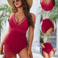 💃Le maillot de bain amincissant en mesh transparent avec wraps de sarong