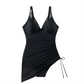 💃Le maillot de bain amincissant en mesh transparent avec wraps de sarong