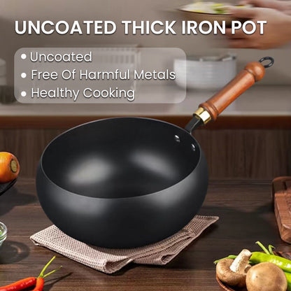 ✨✨✨Durée limitée 70% de réduction🔥Bonne aide dans la cuisine—Pot en fer épais non revêtu