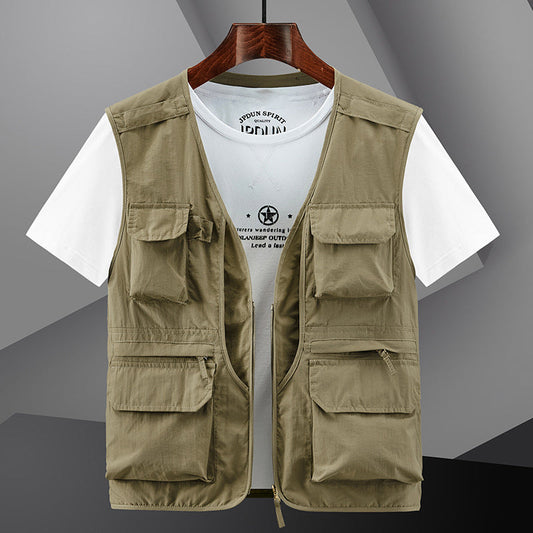 🔥Gilet multi-poches léger et respirant pour hommes en extérieur🔥