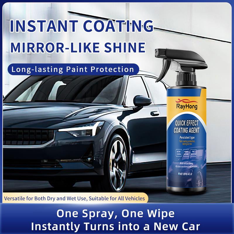 Spray Revêtement Rapide Pour Voiture – Nettoyage Sans Eau, Protection Hydrophobe, Brillance Instantanée | 120ml Avec Chiffon Et Éponge