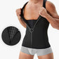 Gilet d'entraînement avec effet ventre plat et fermeture éclair pour homme