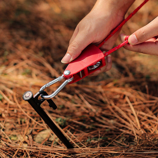 🔥50% DE RÉDUCTION🪢Tente fixe réglable portable - Corde de camping à poulie à dégagement rapide haute résistance🌳 (4 pièces/ensemble)
