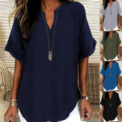 🌸 Soldes de printemps : 50 % DE RÉDUCTION 👕 Haut à manches courtes uni et ample, très tendance