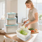 💎 PROMO FLASH : 50% DE RÉDUCTION ! Conteneur Fraîcheur 2-en-1 avec Égouttoir – Design Hermétique & Résistance -20°C à 120°C for Fruits et Légumes Croquants Plus Longtemps 🥗✨