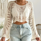Cache-maillot pour femme en dentelle au crochet pour les vacances à la plage