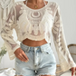 Cache-maillot pour femme en dentelle au crochet pour les vacances à la plage