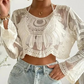 Cache-maillot pour femme en dentelle au crochet pour les vacances à la plage