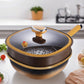 🔥 50 % DE RÉDUCTION ! 🍳✨ Pot anti-adhésif en alliage de titane de 12 pouces avec couvercle 🍲💫