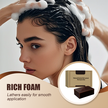 Shampooing solide naturel à base de plantes pour contrôler l'excès de sébum