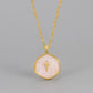 ✨Collier Croix Minimaliste en Acier Inoxydable – Émail Nacré, Hypoallergénique, 3 Couleurs Douces