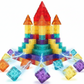 🧩50% DE RÉDUCTION🧲Jeu de Construction Magnétique 60+ Pièces – Aimants Puissants, 6 Faces, Sac de Rangement, Couleurs Vives, Idéal 7-14 ans, STEM🎁