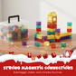 🧩50% DE RÉDUCTION🧲Jeu de Construction Magnétique 60+ Pièces – Aimants Puissants, 6 Faces, Sac de Rangement, Couleurs Vives, Idéal 7-14 ans, STEM🎁