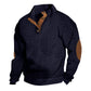 Sweat-shirt à col en jacquard texturé pour homme