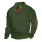 Sweat-shirt à col en jacquard texturé pour homme