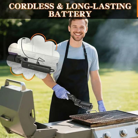 💎 60% DE RÉDUCTION ! 💎 Brosse Électrique Sans Fil pour BBQ – Nettoyage Puissant, Long Manche & Têtes Interchangeables 🔋🍖