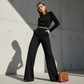 👯♀️ -60% DE RÉDUCTION ! 💫 Pantalon Évasé Taille Haute – Allonge les Jambes, Affine la Silhouette & Disponible en 4 Couleurs Élégantes ! 🖤