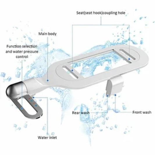 Bidet à Double Buse sans Électricité – Installation Facile, Pression Réglable & Écologique