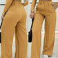 🌸DERNIER JOUR DE L'OFFRE SPÉCIALE - 62 % DE RÉDUCTION💕Pantalon taille haute à jambes larges pour femme, couleur unie