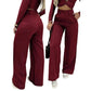 🌸DERNIER JOUR DE L'OFFRE SPÉCIALE - 62 % DE RÉDUCTION💕Pantalon taille haute à jambes larges pour femme, couleur unie