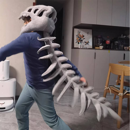 Oreiller tête de squelette de dinosaure, 4 couleurs disponibles, coussin unisexe, idéal pour les fêtes déguisées et pour se détendre sur le canapé
