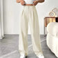 💐60% DE RÉDUCTION ! Pantalon Large Taille Haute – Tissu Doux, Confort Absolu 🌸☁️【Offre Limitée】