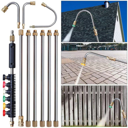 🎁 63% DE RÉDUCTION ! 🚗 Kit de Rallonge pour Nettoyeur Haute Pression – Jusqu’à 4000 PSI, Nettoyage de Toits & Gouttières Sans Échelle 💧🔧