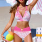 💃DERNIER JOUR 50 % DE RÉDUCTION !!✨Bikini sexy à imprimé et bretelles nouées dans le cou🔥