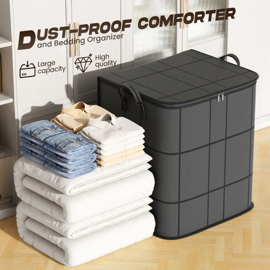 🧺50 % DE RÉDUCTION MAINTENANT !🛏️ Housse de protection pour couette et linge de lit – Grande capacité, tissu non tissé résistant et design pliable 🌿