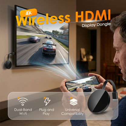 📺 63% DE RÉDUCTION! ⚡ Dongle HDMI Sans Fil 4K – Streaming Ultra HD, Wi-Fi Bi-bande & Compatible iOS/Android/Mac/Windows ✨