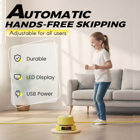 🚀 Machine à sauter intelligente automatique – entraînement complet sans effort les mains ! ✨Finis les cordes traditionnelles désagréables – sautez en sécurité, suivez vos performances et partagez des moments sportifs en famille. 💪👨‍👩‍👧‍👦
