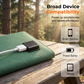⚡🔥🌞 PROMO -50% ! Panneau Solaire Portable 10W – Pliable, USB-C, Résistant aux Intempéries & Mousquetons (Noir/Orange/Vert)