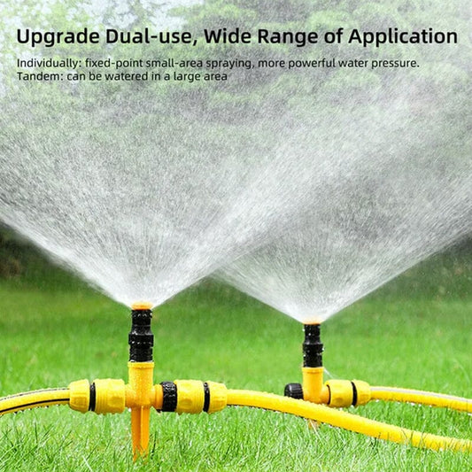💧 50% DE RÉDUCTION – Arroseur de pelouse 360° – rotation réglable 90°-180°-360° – tandem pour grandes surfaces – résistant à la corrosion – durable