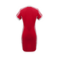 👗 53% DE RÉDUCTION MAINTENANT ! Robe mini moulante sportive pour femme – Col V, manches rayées, polyester respirant et coupe flatteuse 🏃‍♀️✨