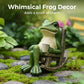 🐸🌞 50% DE RÉDUCTION – Décoration solaire de jardin : grenouille sur fauteuil à bascule | S’allume automatiquement la nuit, résiste à la pluie, charme garanti ✨🌿